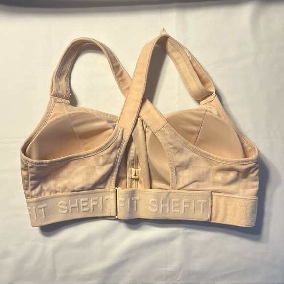 SHEFIT. Size 1Luxe (XL). Women's Tan Sports Bra. - Picture 2 of 4